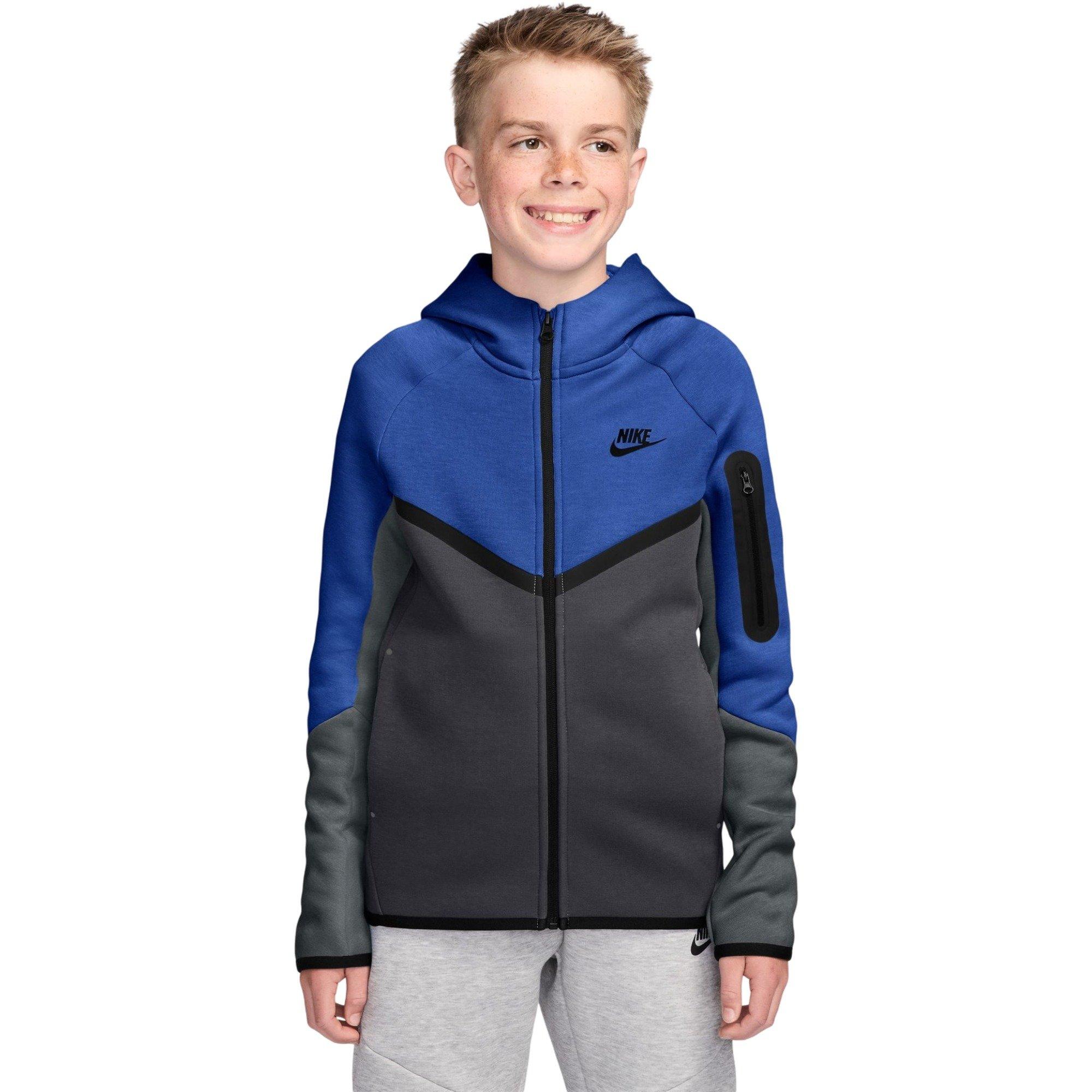 Nike Big Boys' Sportswear Tech Fleece Full-Zip Jacket - Blue - BLUE